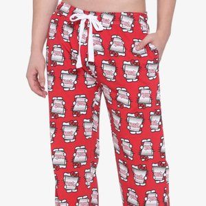 Nissin Cup Noodles X Hello Kitty Red PJs Pants